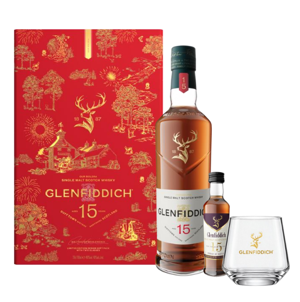 GLENFIDDICH 15 YEAR OLD CNY 2027 GIFT SET - 700ML