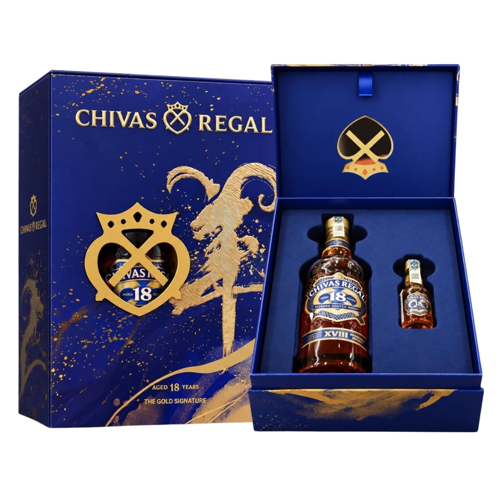 A* - CHIVAS REGAL 18 YEARS GIFT SET 2027 - 750ML