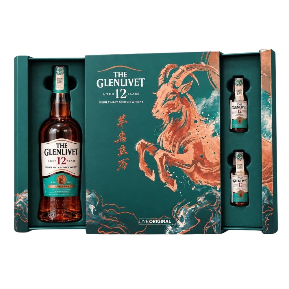 A* - GLENLIVET 12 YEARS GIFT SET 2027 - 750ML