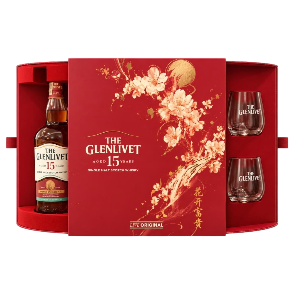 A* - GLENLIVET 15 YEARS GIFT SET 2027 - 700ML