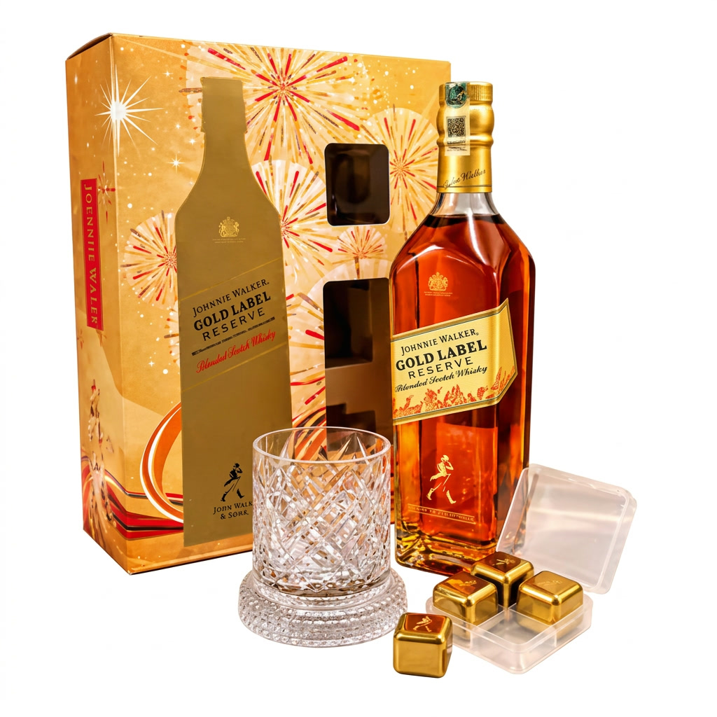 JOHNNIE WALKER GOLD LABEL GIFT SET 2027 - 750ML